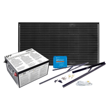 Solcelleanlegg 12V, 185 watt, litium heat 280At